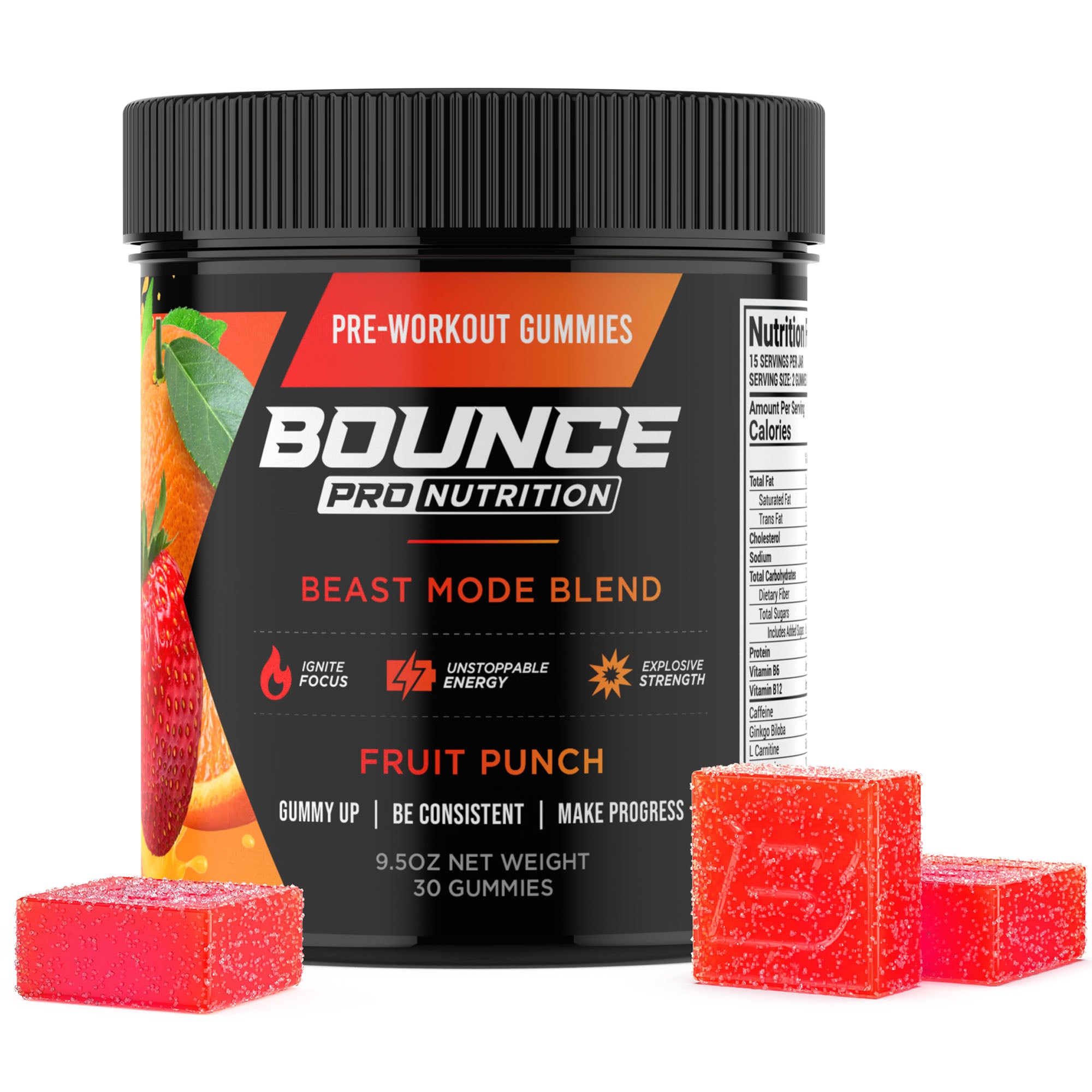 Pre Workout Gummies Bounce Nutrition