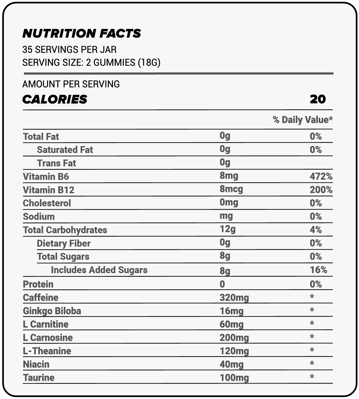 Pre-Workout Gummies - Beast Mode