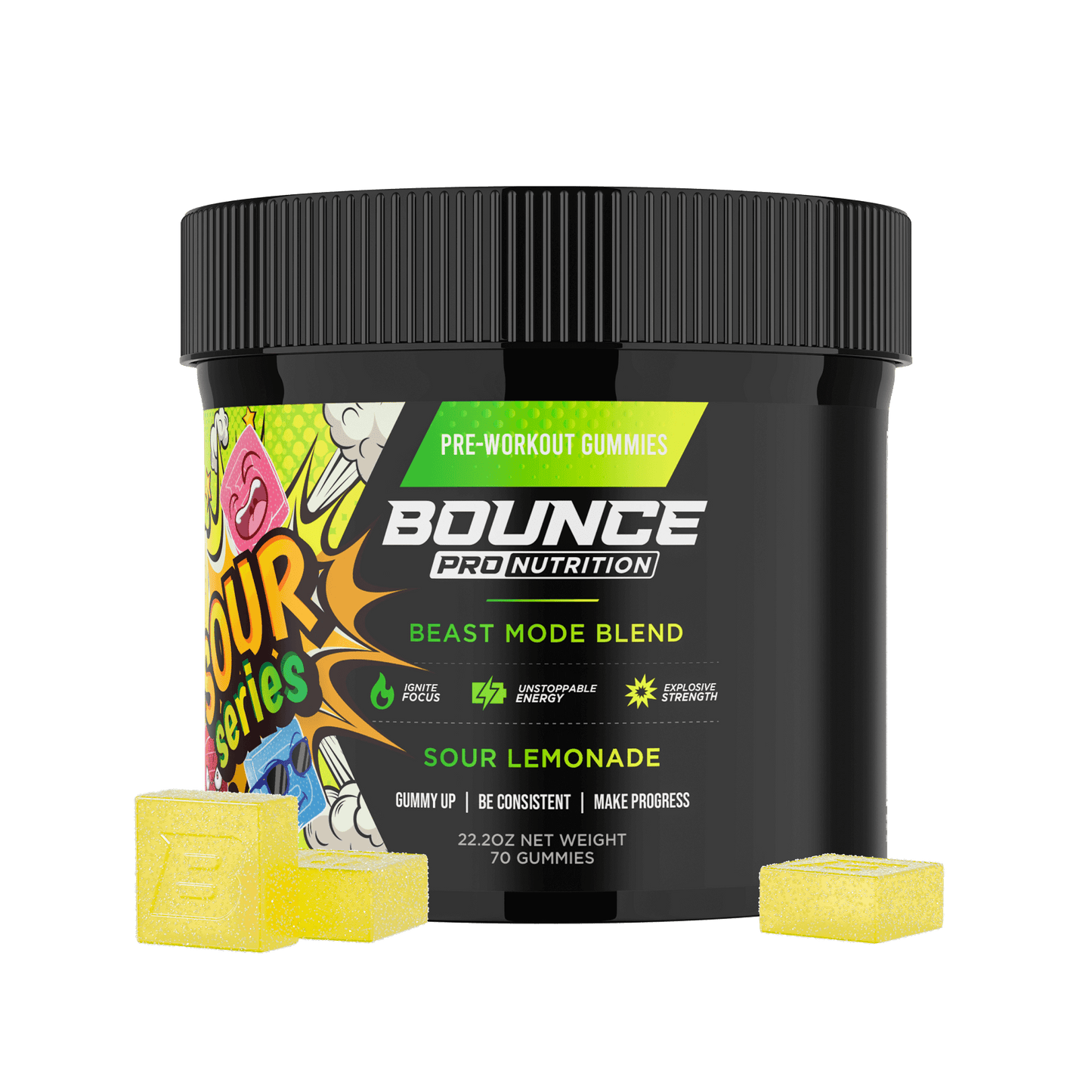 Pre-Workout Gummies - Sour Series - Beast Mode