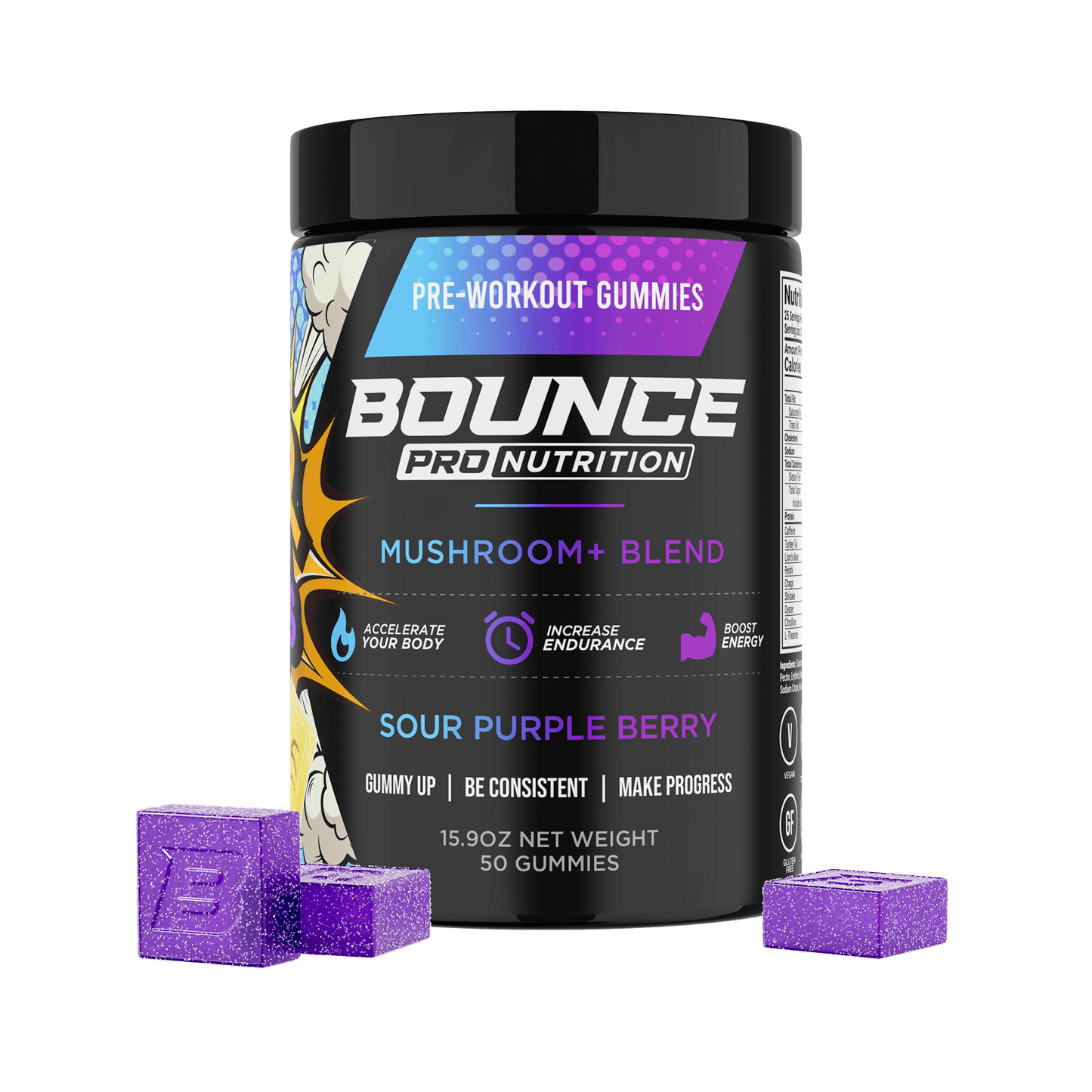 Pre-Workout Gummies Sour Series - Mushroom+