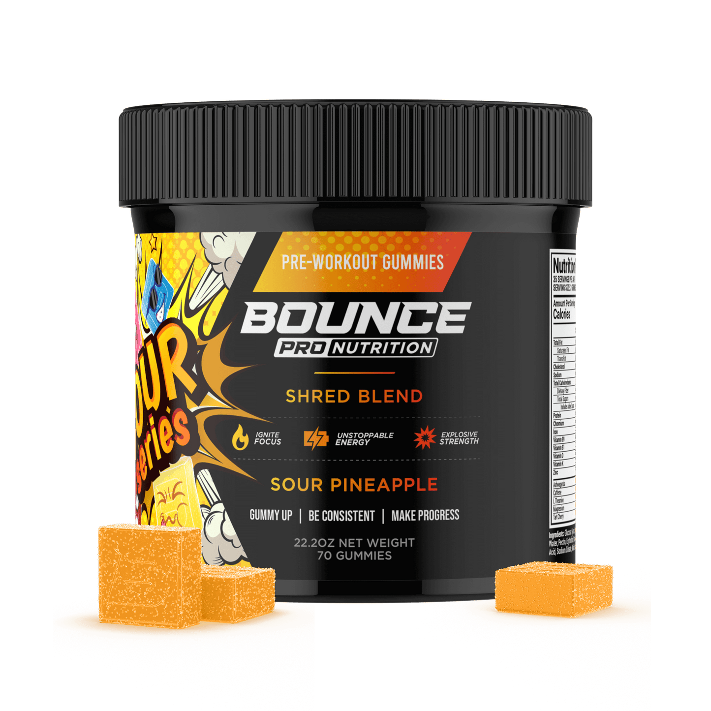 Pre-Workout Gummies - Sour Series - Shred Blend