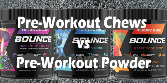 Pre-Workout Chews vs Pre-Workout Powder Best Brand Product Stronger Works Energy Focus Athletics Healthier