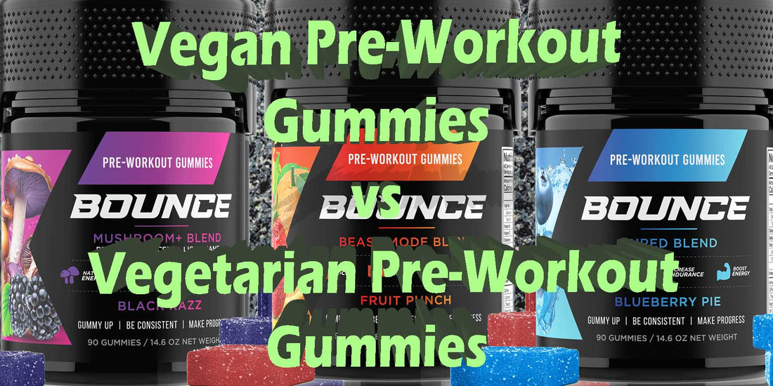 Vegan Pre-Workout Gummies vs Vegetarian Pre-Workout Gummies Buy Online Near Me Differences Similarities