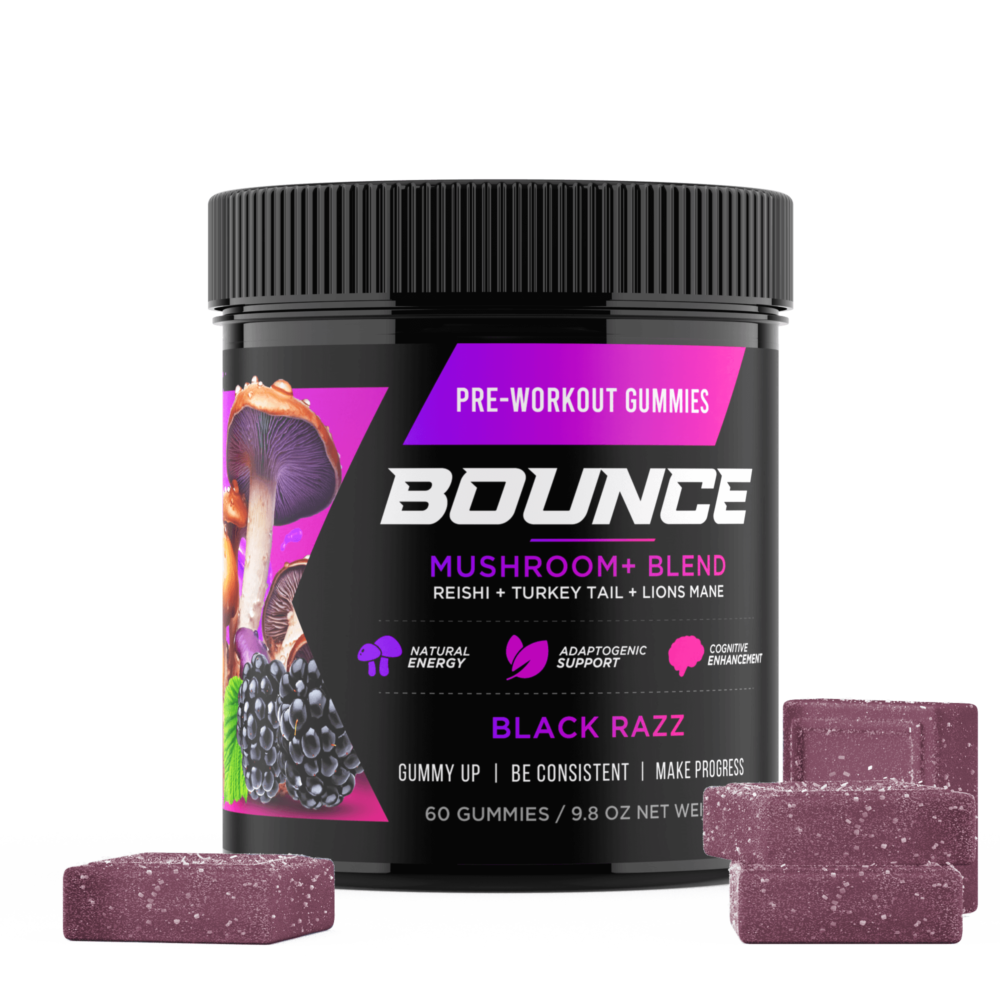 Pre Gummies Fitness Gummies: Pre-Workout, Creatine, Electrolyte - 100% Natural ...