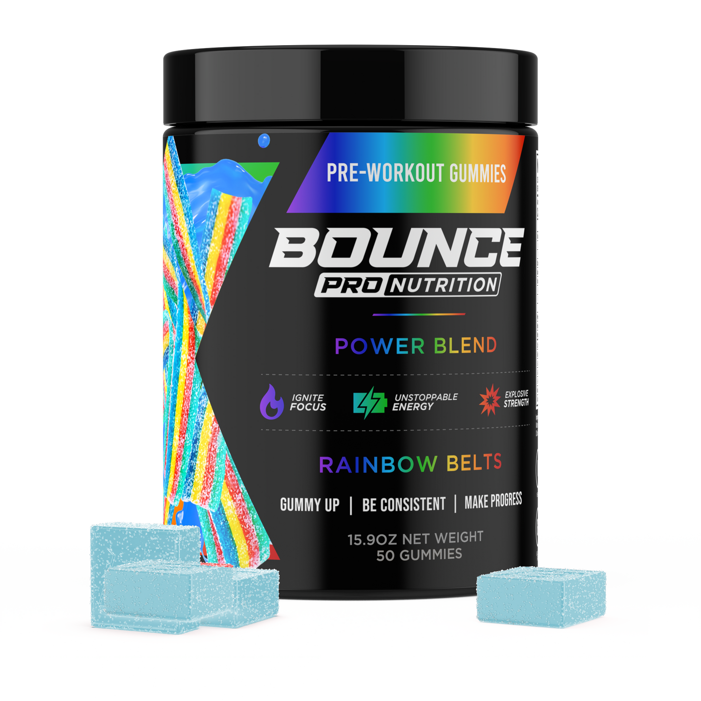Pre-Workout Gummies - Power Blend - Rainbow Belts