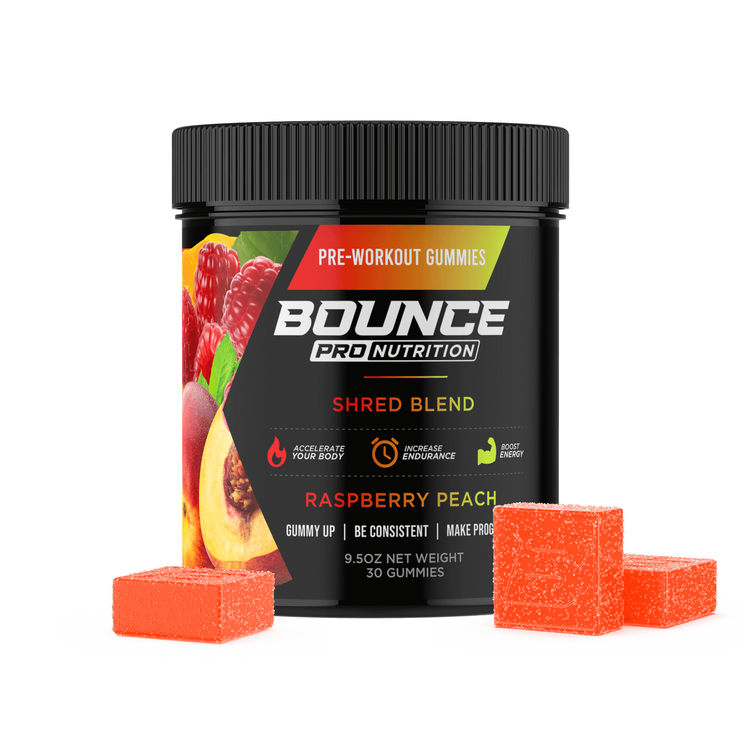 Pre-Workout Gummies - Raspberry Peach - Shred Blend V2