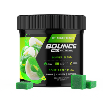 Pre-Workout Gummies - Power Blend - Sour Apple Rings