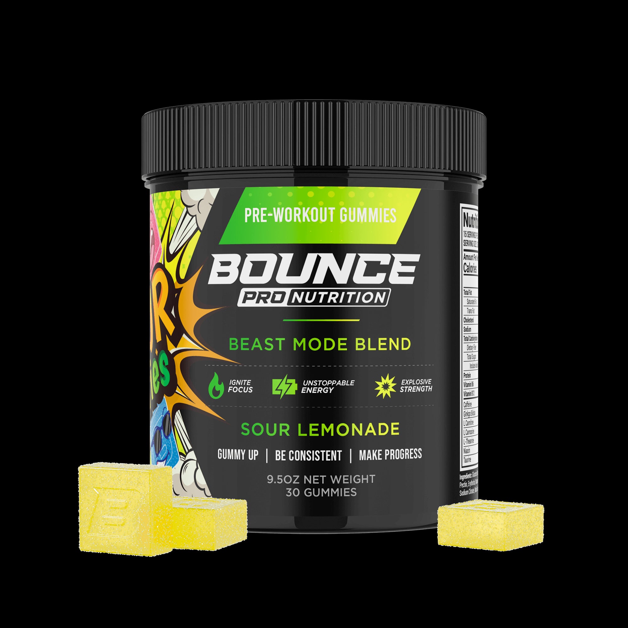 Pre-Workout Gummies  - Sour Series - Beast Mode