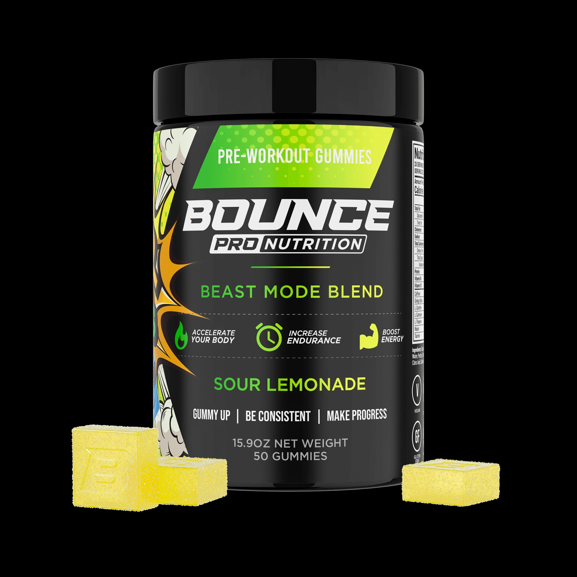Pre-Workout Gummies  - Sour Series - Beast Mode
