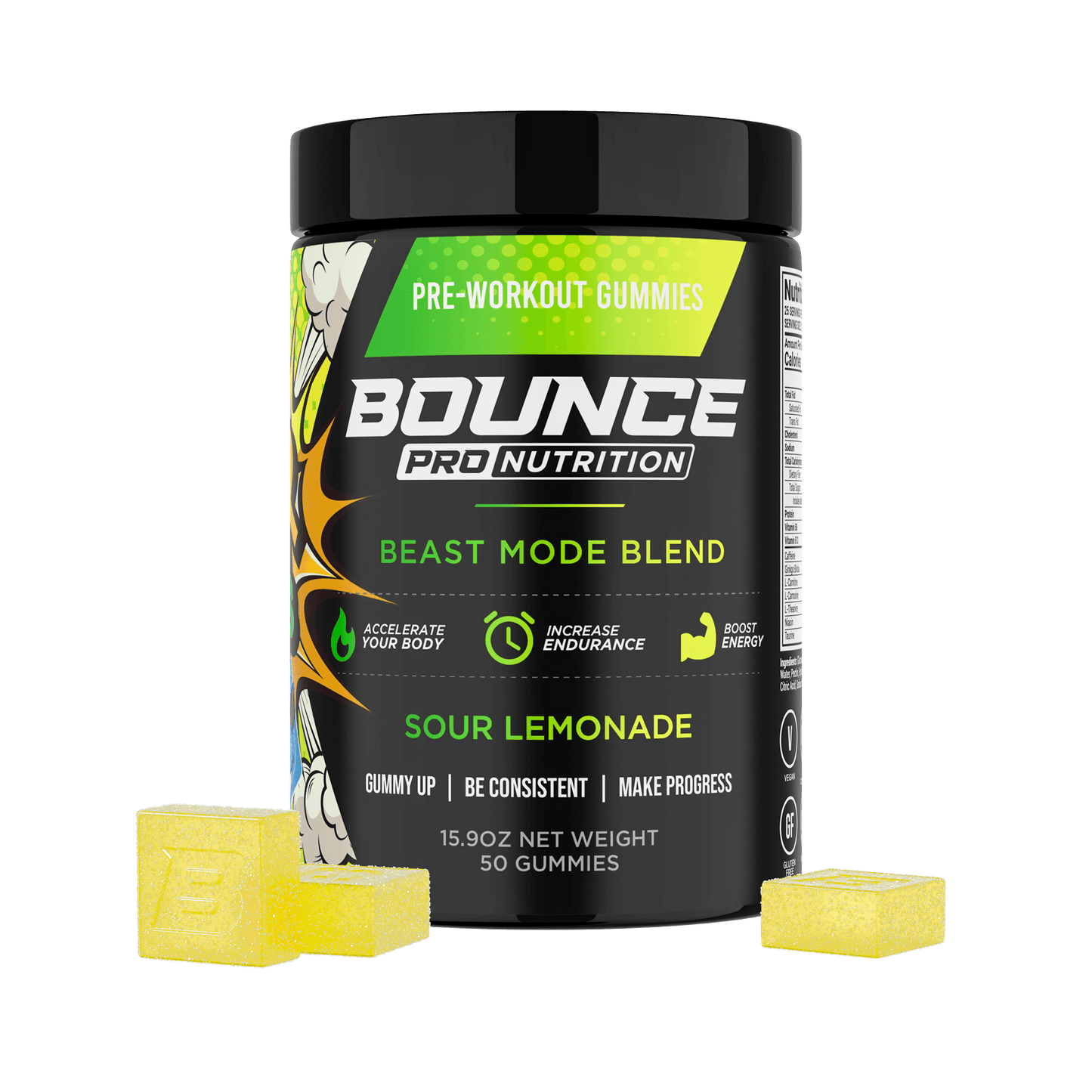 Pre-Workout Gummies  - Sour Series - Beast Mode