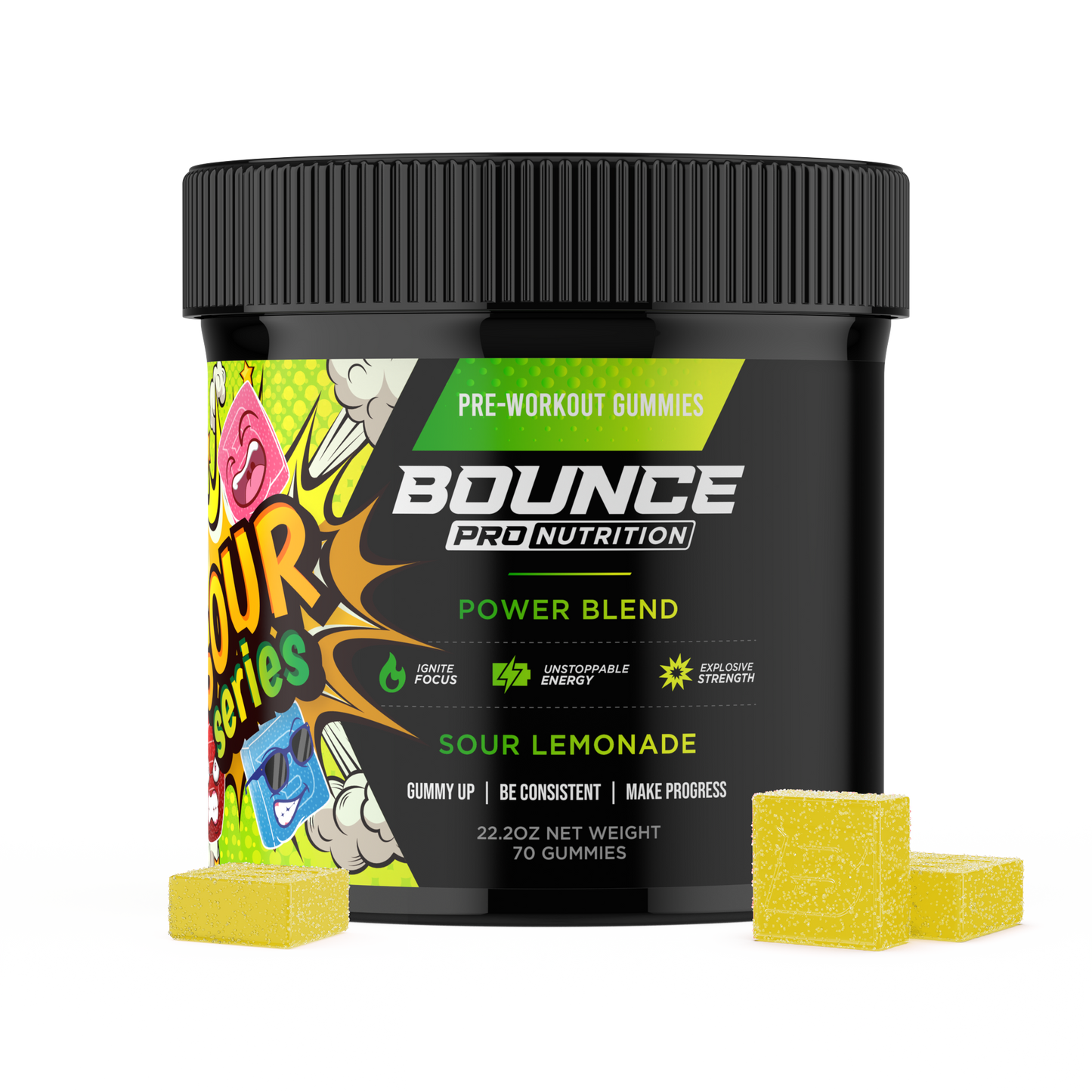 Pre-Workout Gummies  - Sour Series - Power Blend