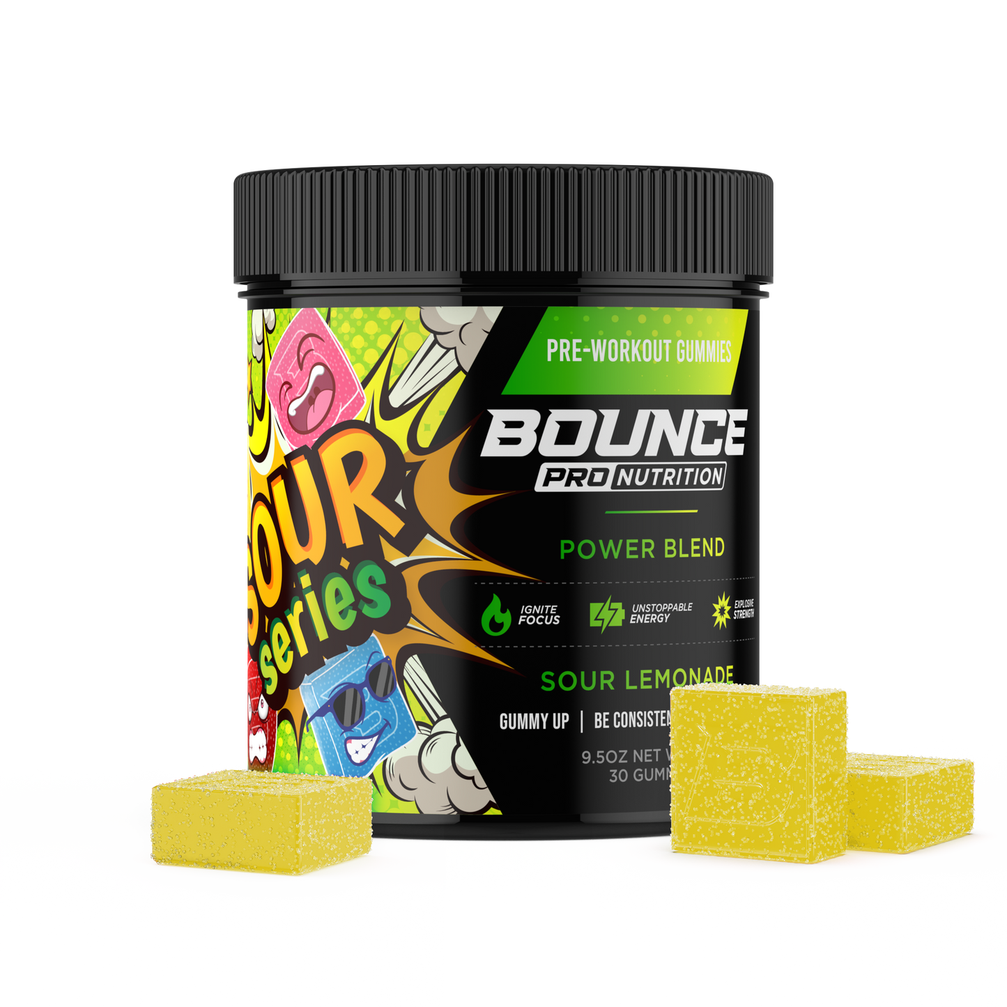 Pre-Workout Gummies  - Sour Series - Power Blend