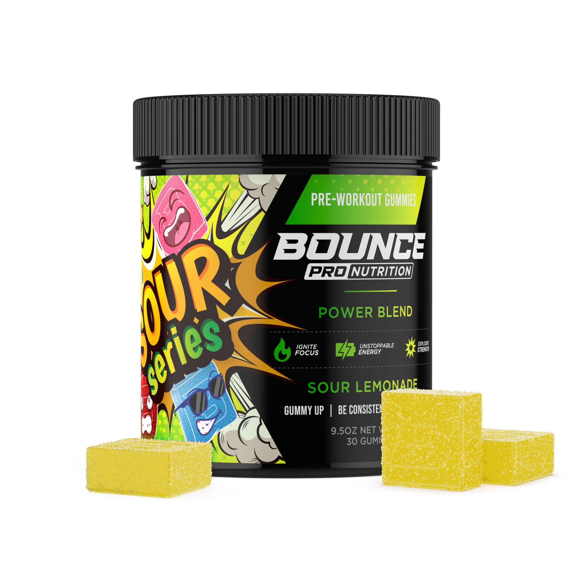 Pre-Workout Gummies  - Sour Series - Power Blend