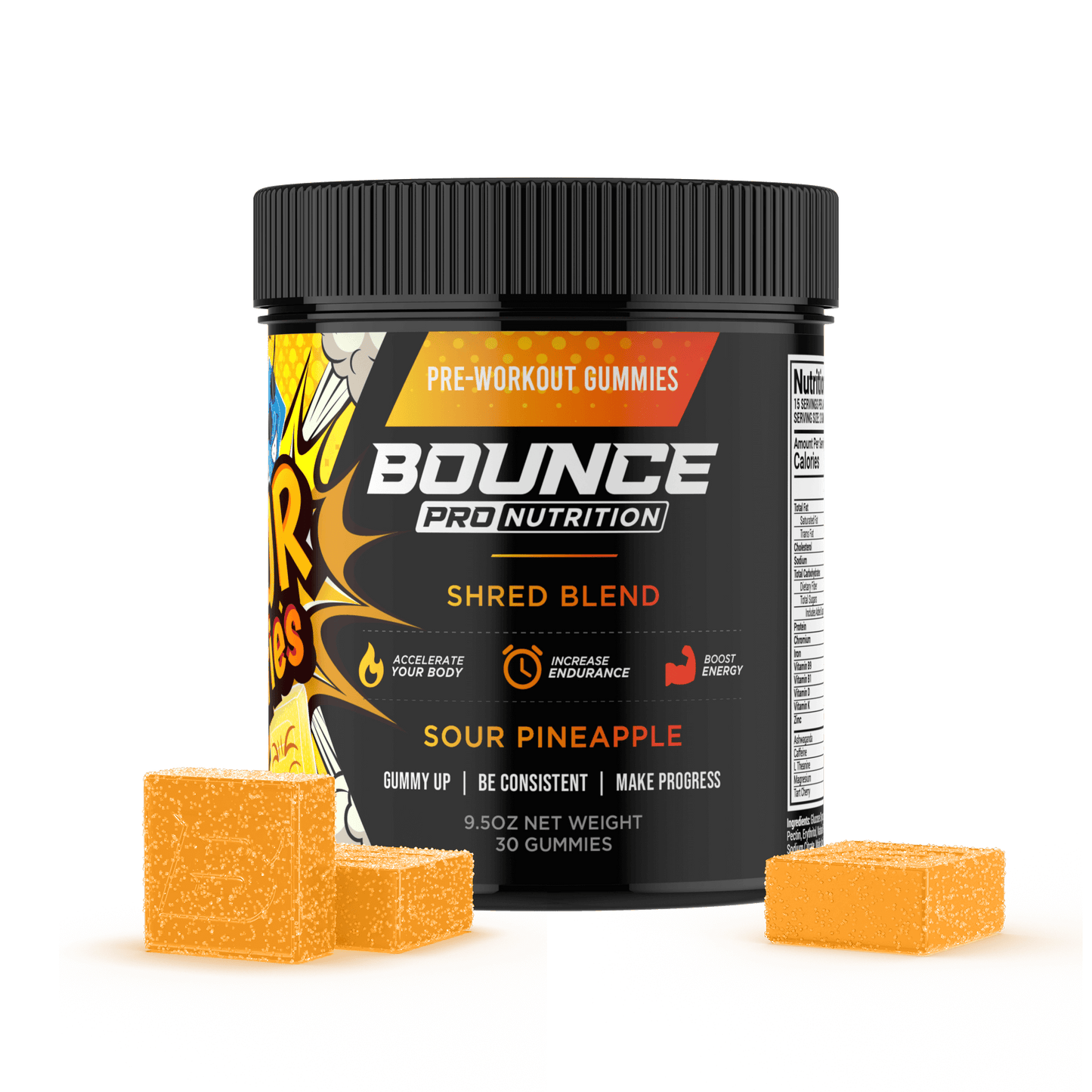 Pre-Workout Gummies - Sour Series - Shred Blend