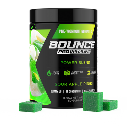 Pre-Workout Gummies - Power Blend - Sour Apple Rings