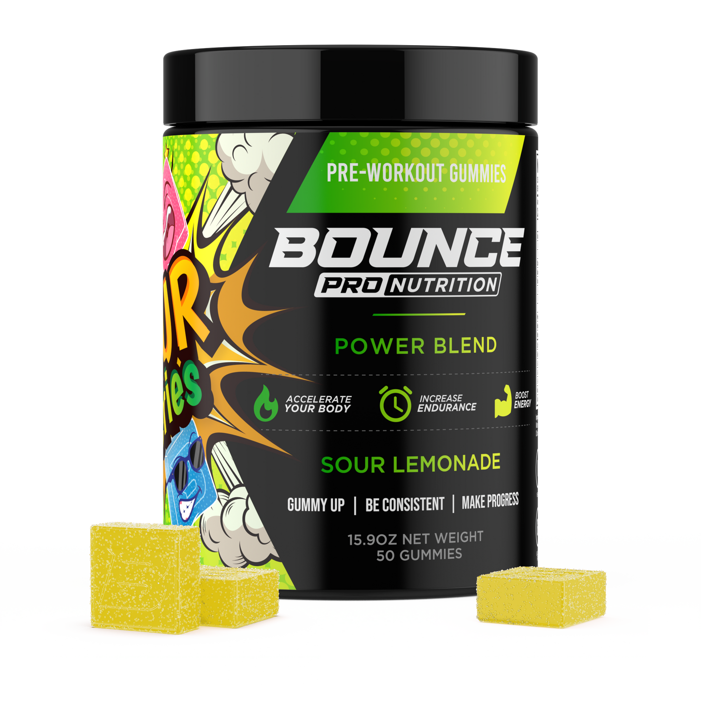 Pre-Workout Gummies  - Sour Series - Power Blend
